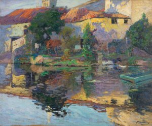 Bauernhaus in der Saintonge by Paul Madeline Oil Painting