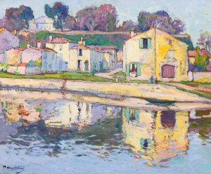 Un Quai a Taillebourg by Paul Madeline Oil Painting