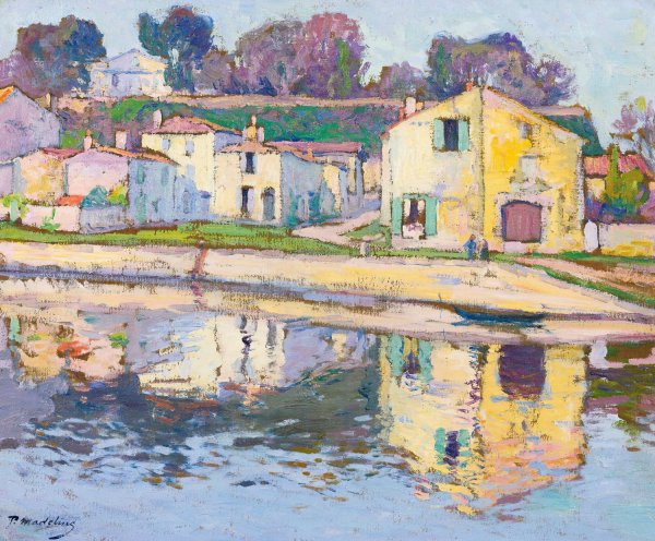 Main Product Photo of Un Quai a Taillebourg Painting by Paul Madeline