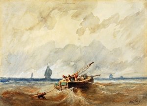 Marine View by Paul Marny Oil Painting