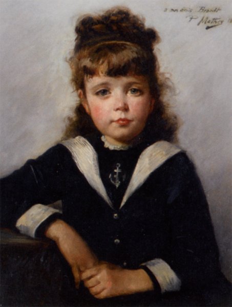 Main Product Photo of Fille En Matelot Painting by Paul Mathey