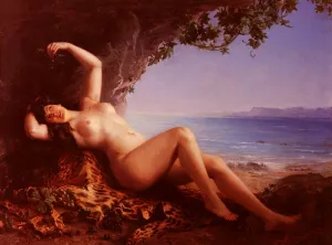 Bacchante Aux Raisins painting by Paul Merwart