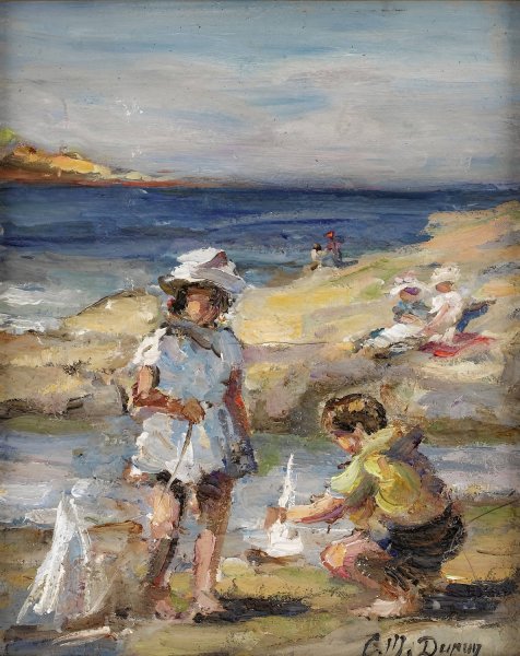 At the Beach by Paul Michel Dupuy - Hand-Painted Oil Painting Reproduction