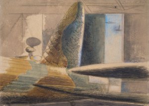 Bomber Lair - Egg and Fin by Paul Nash Oil Painting