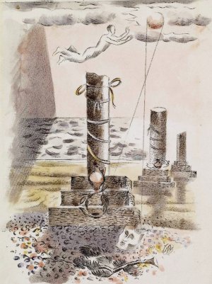 Design for Urne Buriall - Sorrow by Paul Nash Oil Painting