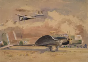 Whitley Bombers Sunning Oil painting by Paul Nash