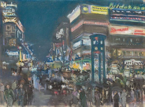 Potsdamer Platz  by Paul Paeschke - Hand-Painted Oil Painting Reproduction
