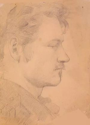 Portrait of Paul Peel by Paul Peel Oil Painting