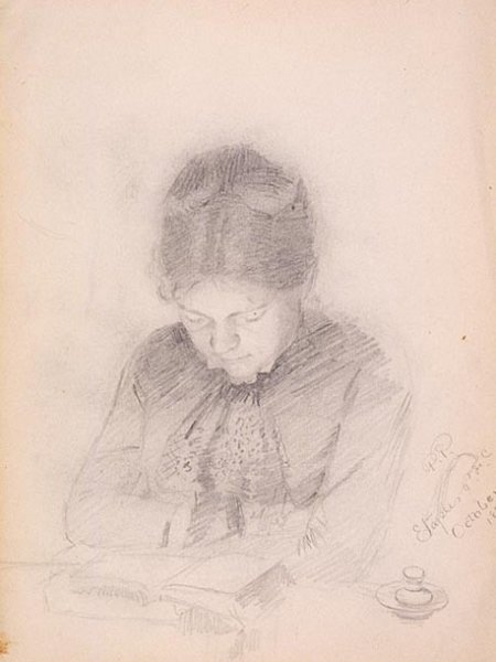 Portrait of the Artist's Wife by Paul Peel - Hand-Painted Oil Painting Reproduction