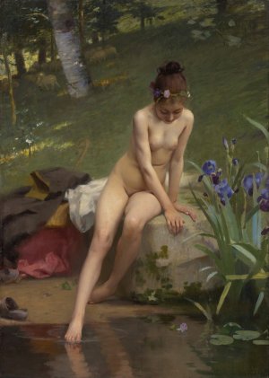 The Little Shepherdess by Paul Peel Oil Painting