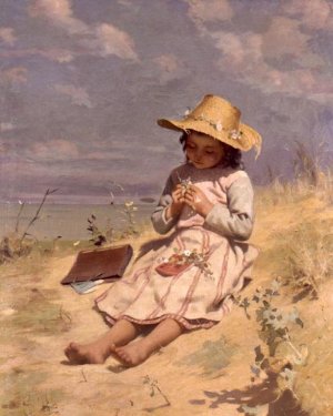 The Young Botanist by Paul Peel Oil Painting