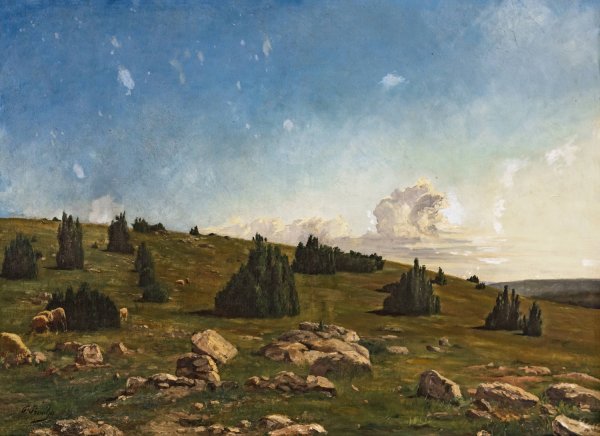 Landscape of the Causses  by Paul Prouho - Hand-Painted Oil Painting Reproduction