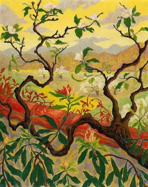 Japanese Style Landscape painting by Paul Ranson