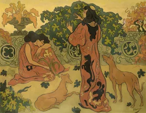 Les Princesses a La Terrasse, February 1894 by Paul Ranson Oil Painting