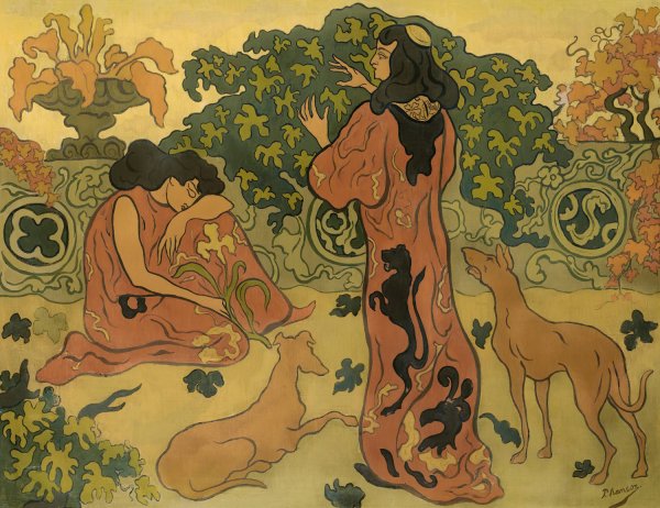 Les Princesses a La Terrasse, February 1894  by Paul Ranson - Hand-Painted Oil Painting Reproduction