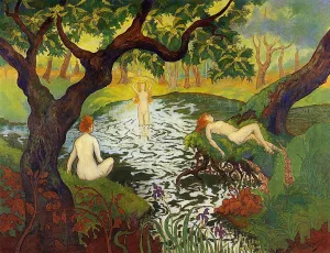 Three Bathers with Irises painting by Paul Ranson