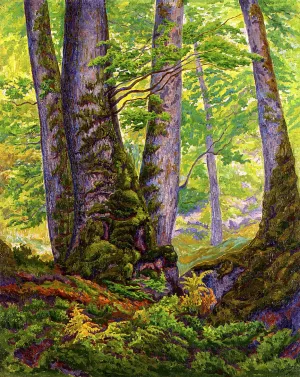 Three Beeches Oil painting by Paul Ranson