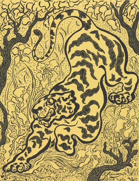 Main Product Photo of Tiger in the Jungle  Painting by Paul Ranson