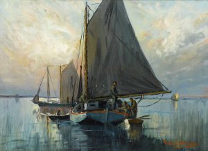 Gulf Coast Scene by Paul Richard Schumann Oil Painting