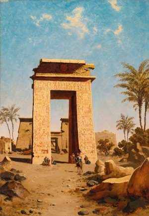 The South Gate, Karnak by Paul Rudolf Linke Oil Painting