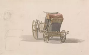 A Coach with Royal Coat of Arms by Paul Sandby Oil Painting
