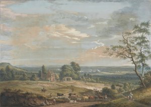 A Distant View of Maidstone, from Lower Bell Inn, Boxley Hill by Paul Sandby Oil Painting