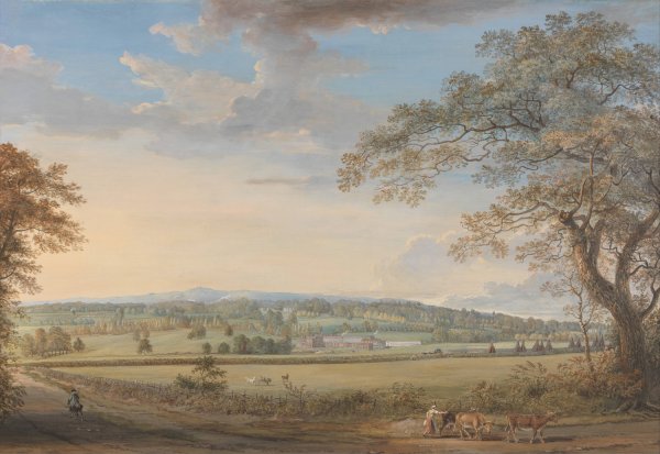 A View of Vinters at Boxley, Kent, with Mr. Whatman's Turkey Paper Mills by Paul Sandby - Hand-Painted Oil Painting Reproduction