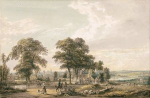 Approaching Rochester and the Medway by Paul Sandby Oil Painting