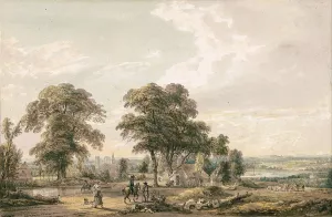 Approaching Rochester and the Medway by Paul Sandby Oil Painting