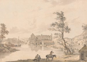 Askeaton Abbey near Limerick, Ireland on the River Deel by Paul Sandby Oil Painting