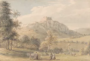 Carreg Cennen Castle by Paul Sandby Oil Painting