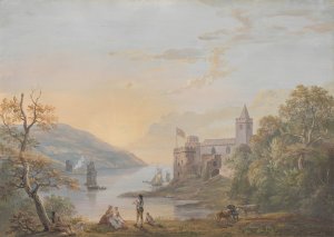 Dartmouth Castle by Paul Sandby Oil Painting
