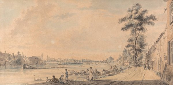 Eton College from the South by Paul Sandby - Hand-Painted Oil Painting Reproduction