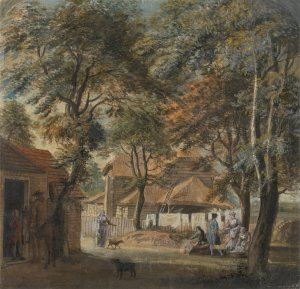 Halfway House, Sadler's Wells by Paul Sandby Oil Painting