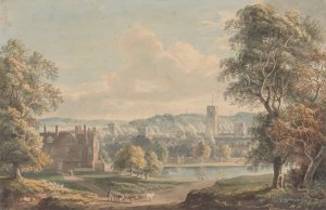 Ipswich from the Grounds of Christchurch Mansion by Paul Sandby Oil Painting