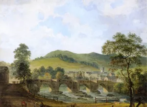 Llangollen, Denbighshire by Paul Sandby Oil Painting