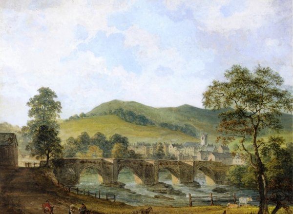Llangollen, Denbighshire by Paul Sandby - Hand-Painted Oil Painting Reproduction
