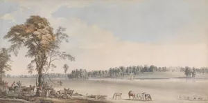 North West View of Wakefield Lodge in Whittlebury Forest, Northamptonshire by Paul Sandby Oil Painting