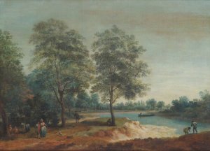 On The Isis by Paul Sandby Oil Painting