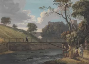 Roslin Castle, Midlothian Oil painting by Paul Sandby