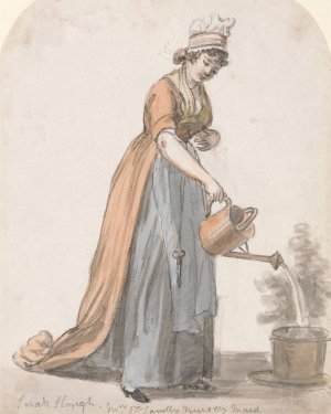 Sara Hough, Mrs. T. P. Sandby's Nursery Maid by Paul Sandby Oil Painting