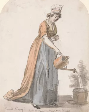 Sara Hough, Mrs. T. P. Sandby's Nursery Maid by Paul Sandby Oil Painting