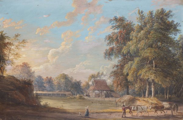 Scene In Worcestershire  by Paul Sandby - Hand-Painted Oil Painting Reproduction