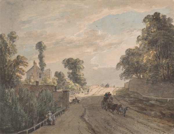 The Bayswater Turnpike by Paul Sandby - Hand-Painted Oil Painting Reproduction
