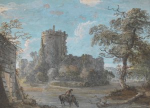 The Entrance to Chepstow Castle by Paul Sandby Oil Painting