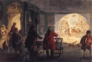 The Laterna Magica painting by Paul Sandby