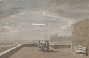 The Meteor of August 18, 1783, as seen from the East Angle of the North Terrace, Windsor Castle by Paul Sandby Oil Painting