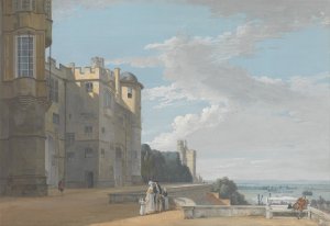 The North Terrace, Windsor Castle, Looking West by Paul Sandby Oil Painting