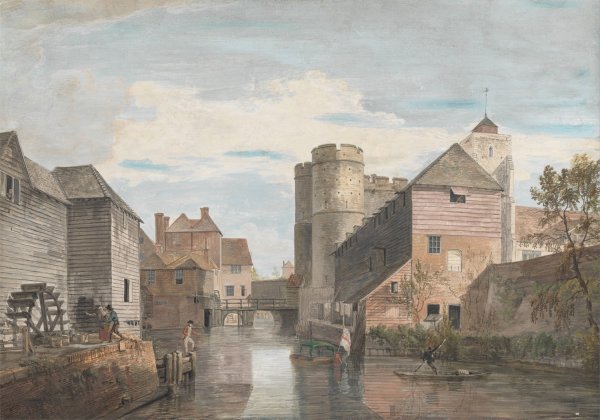 The Westgate, Canterbury by Paul Sandby - Hand-Painted Oil Painting Reproduction