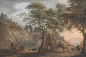 View at Charlton, Kent by Paul Sandby Oil Painting